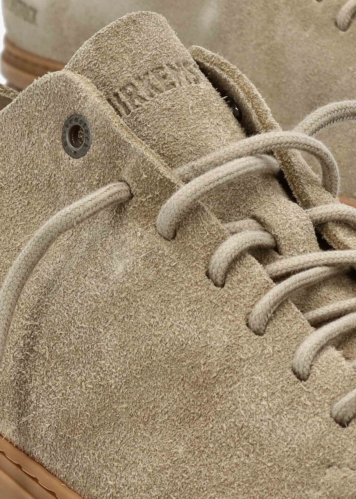 Men's Bend Low Gray Taupe Nubuck Leather Trainers