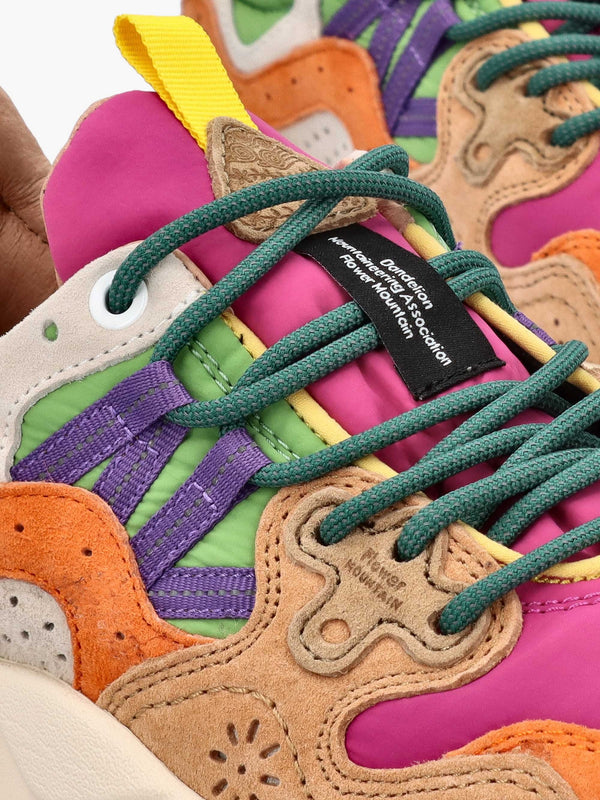 Women's Yamano 3 Orange Fuchsia Suede & Nylon Trainers