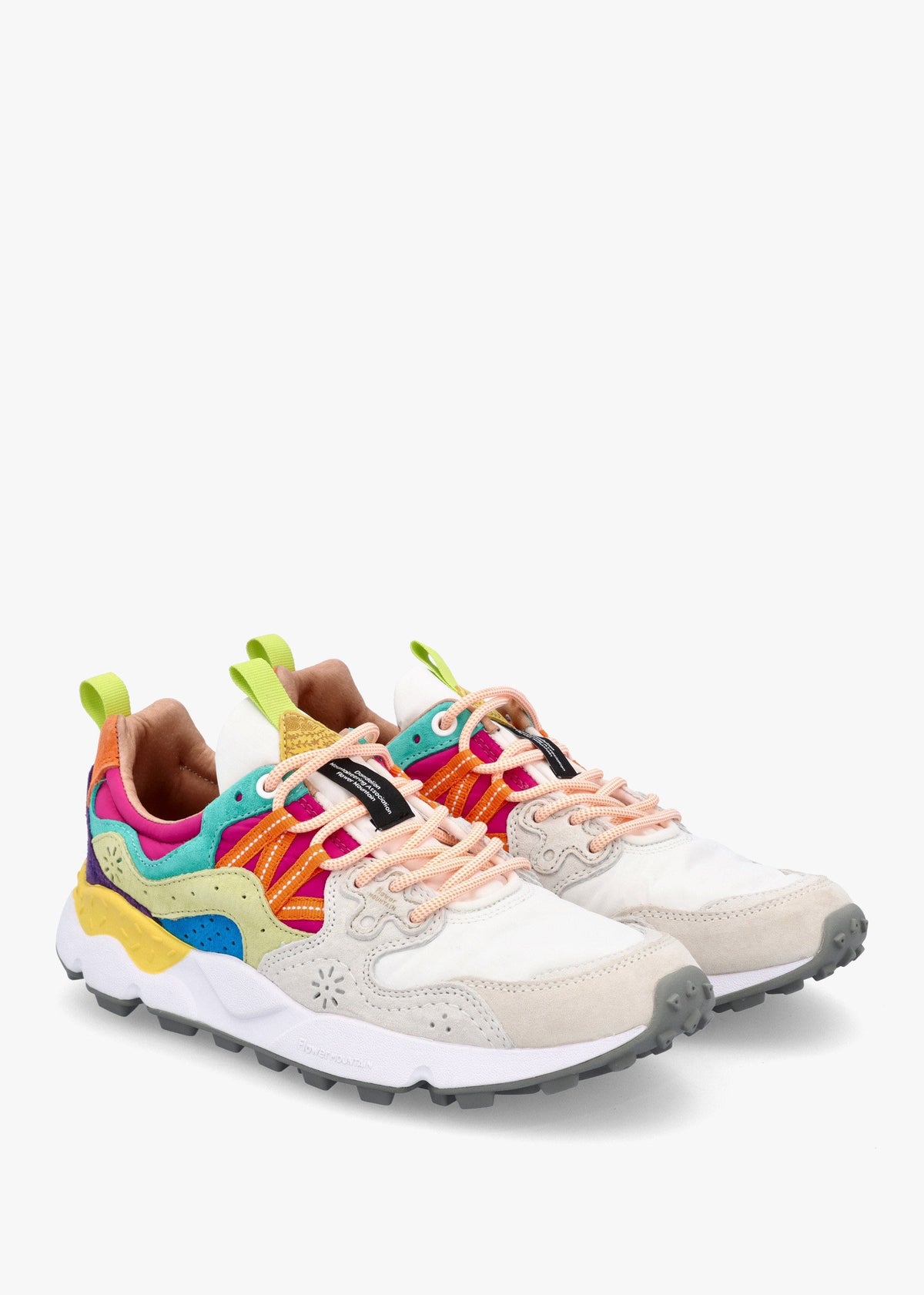 Women's Yamano 3 Pink White Suede & Nylon Trainers