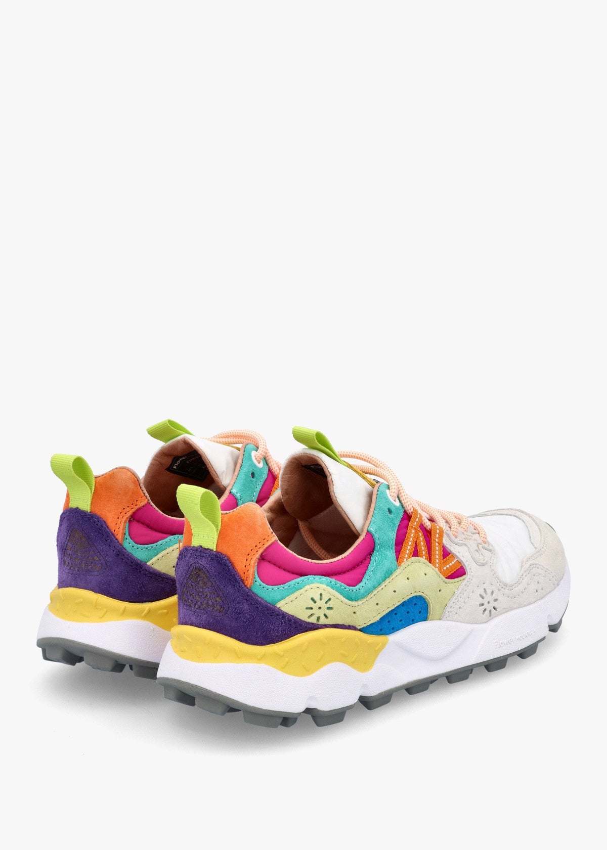 Women's Yamano 3 Pink White Suede & Nylon Trainers