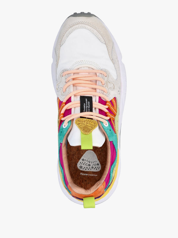 Women's Yamano 3 Pink White Suede & Nylon Trainers