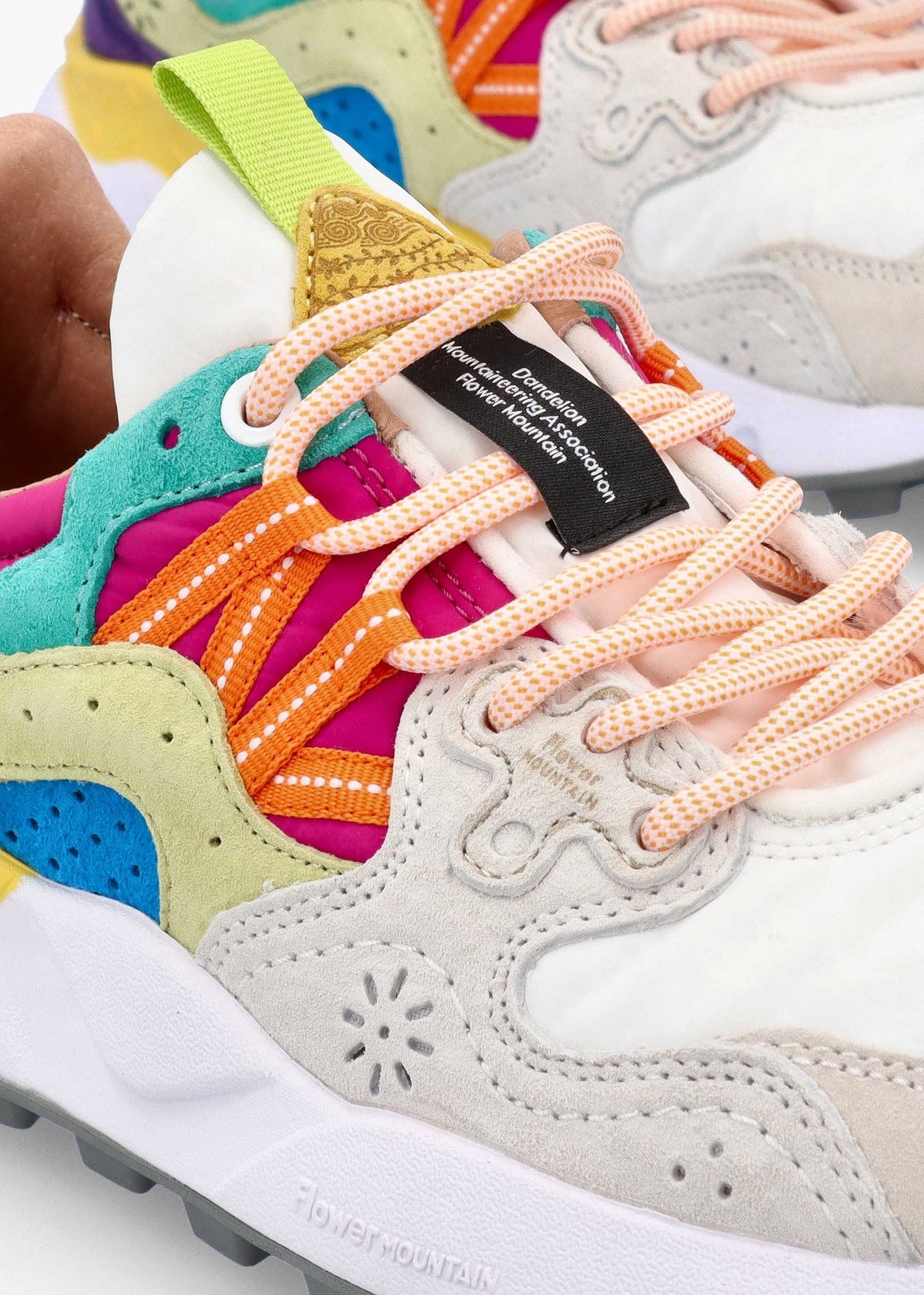 Women's Yamano 3 Pink White Suede & Nylon Trainers