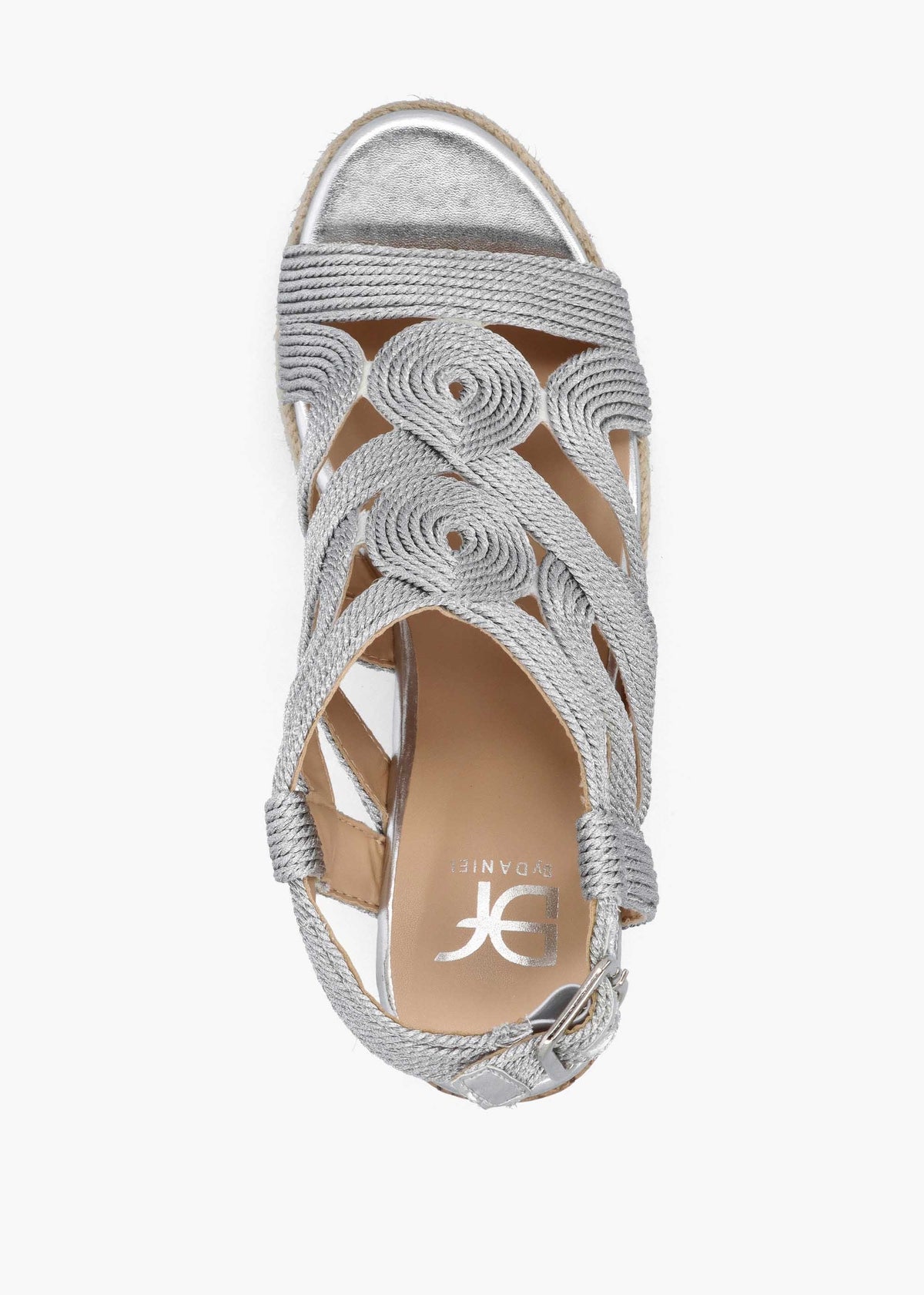 Yope Silver Rope High Wedge Espadrille Sandals