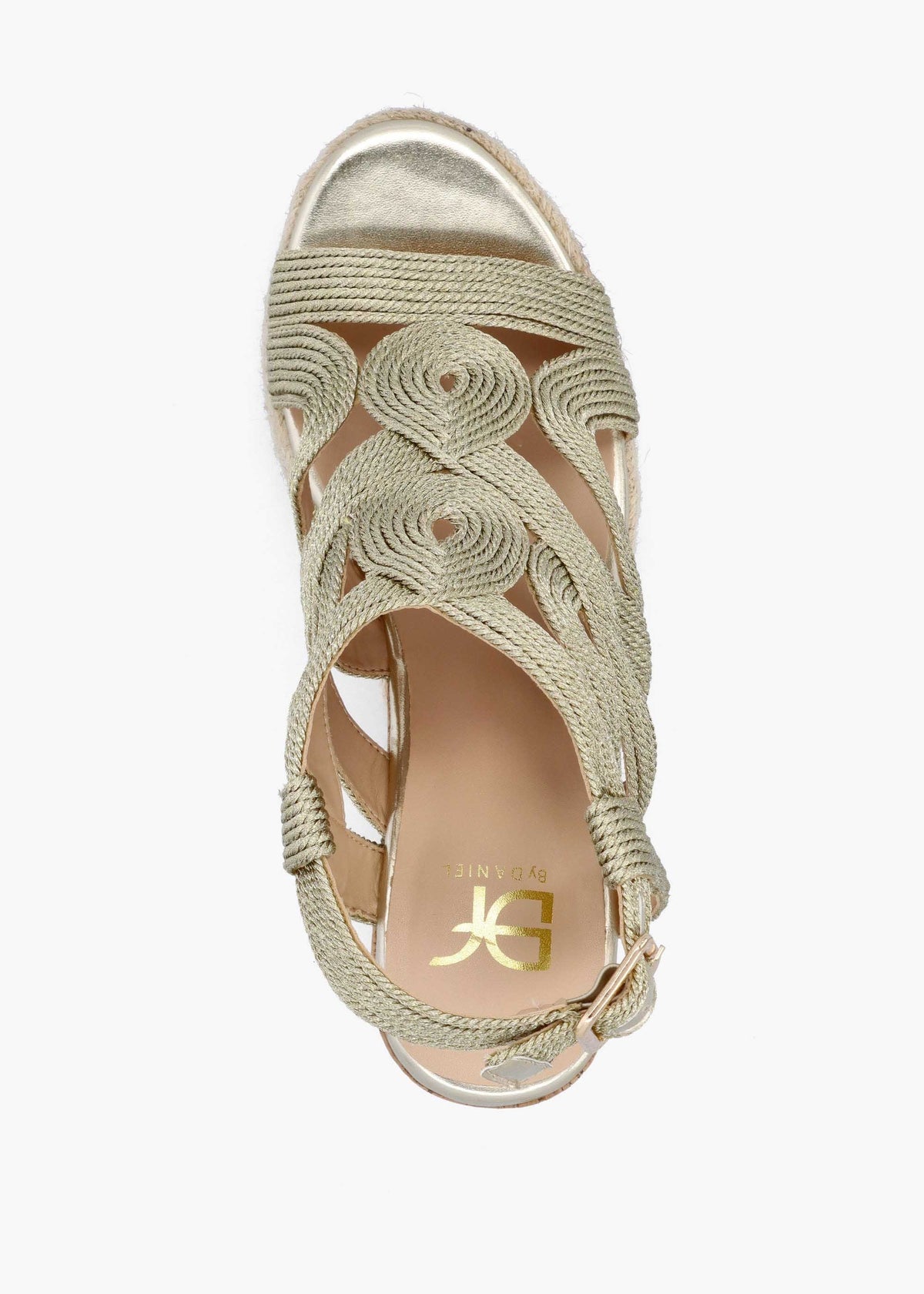 Yope Gold Rope High Wedge Espadrille Sandals