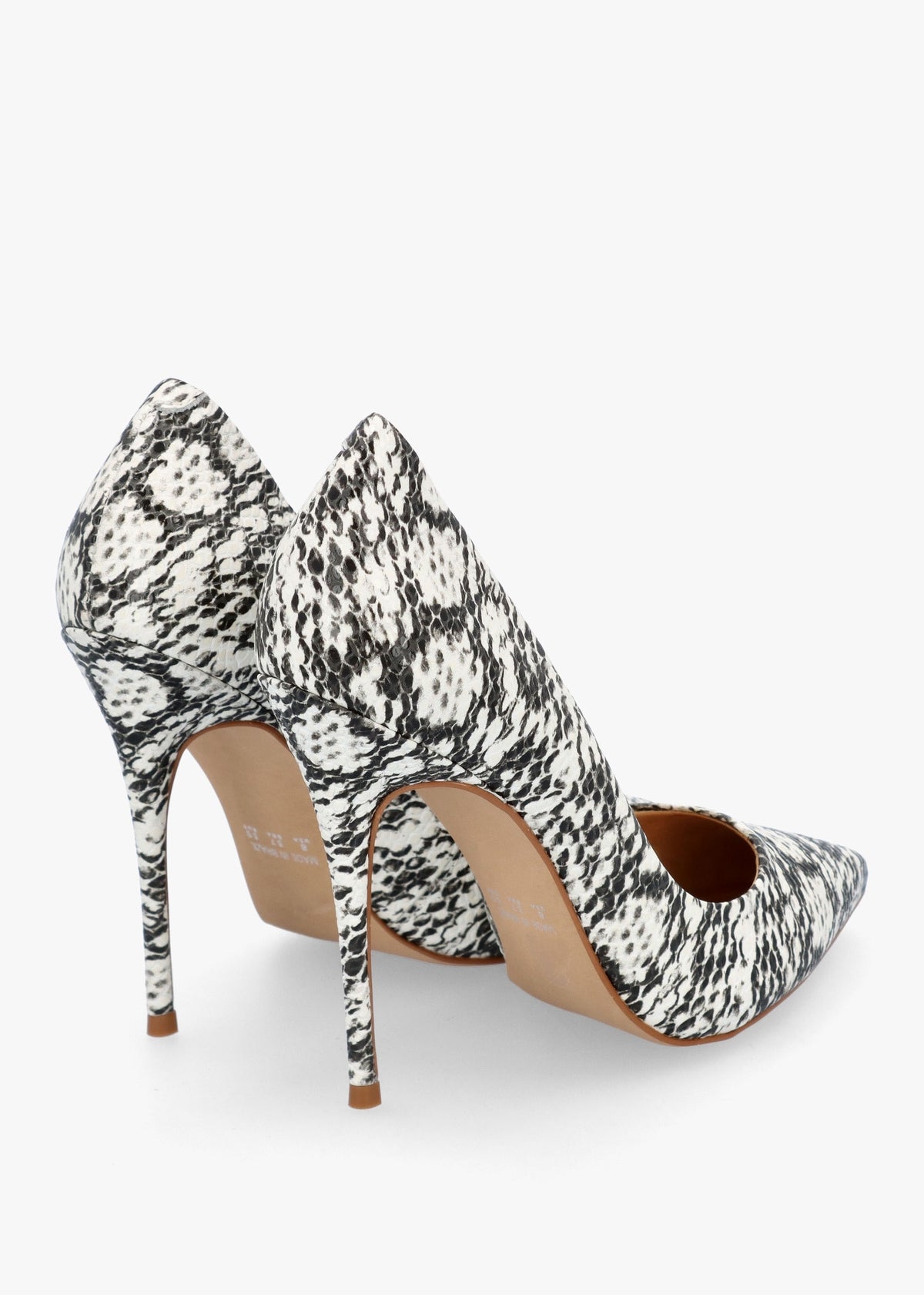 Comix Beige Reptile Leather High Stiletto Court Shoes