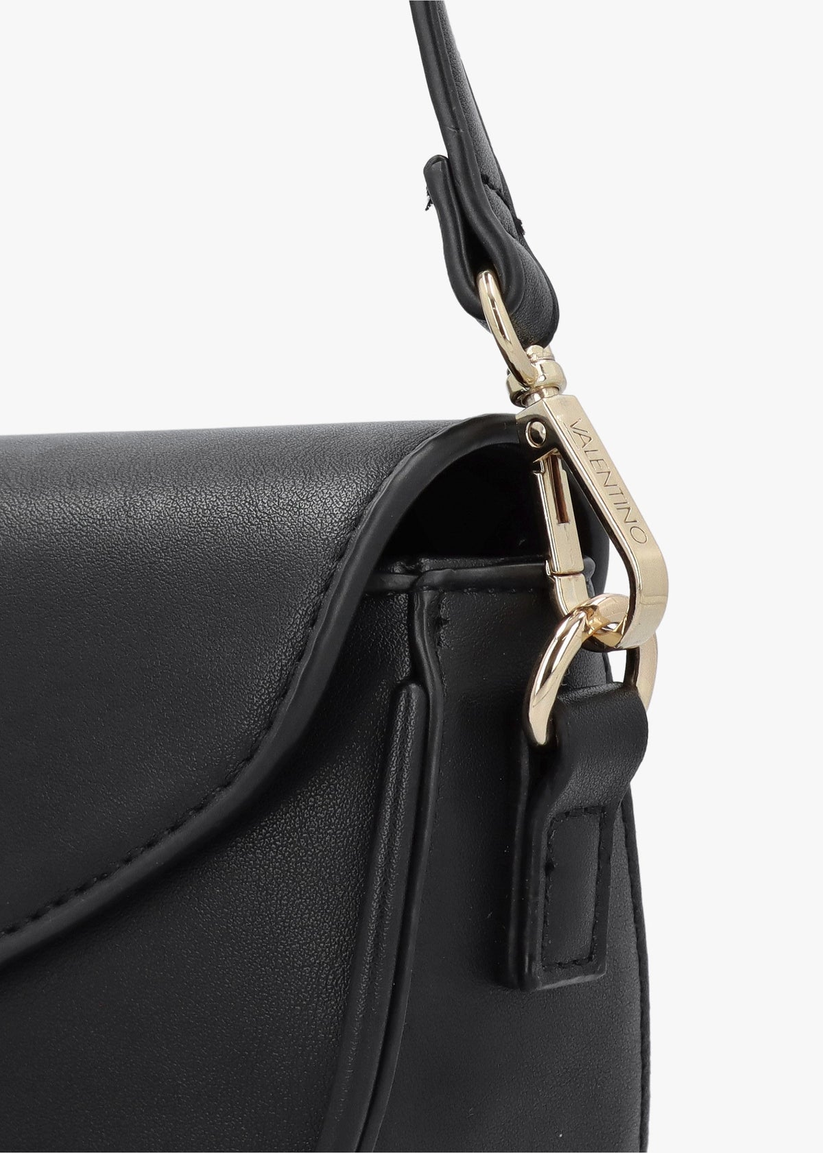 Piper Asymmetric Flap Nero Cross-Body Bag