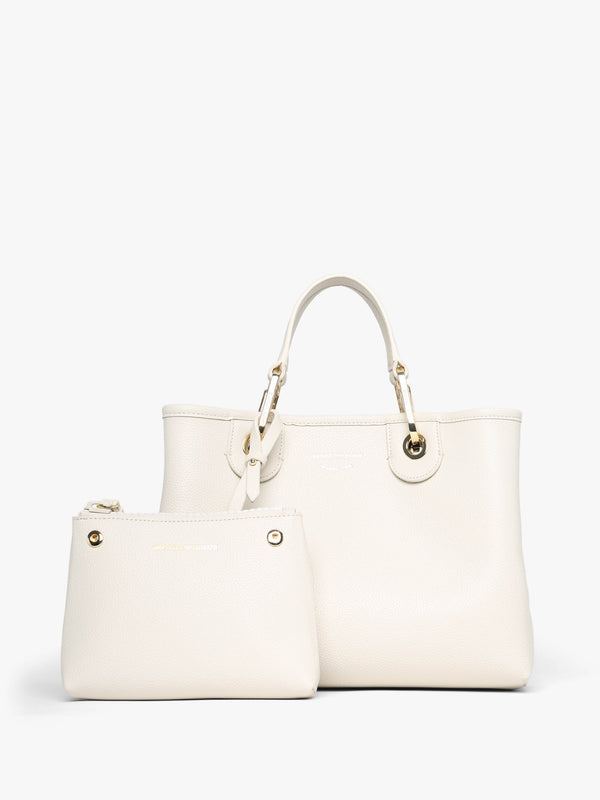 Myea Cream Shopper Bag With Pouch