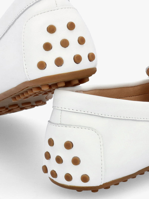 Barnsbury White Leather Loafers