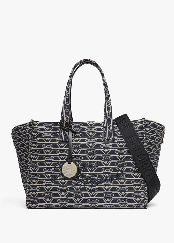 Canvas Jacquard Denim Tote Bag