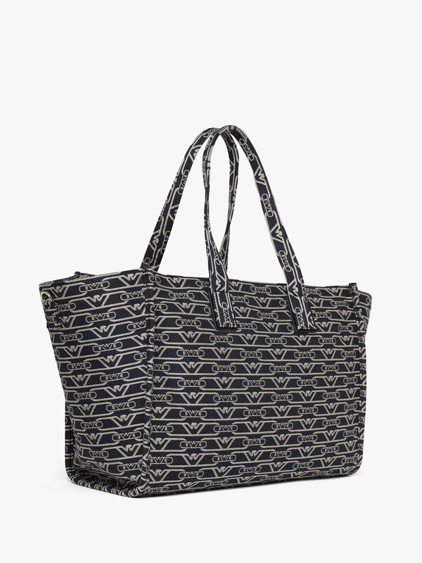 Canvas Jacquard Denim Tote Bag