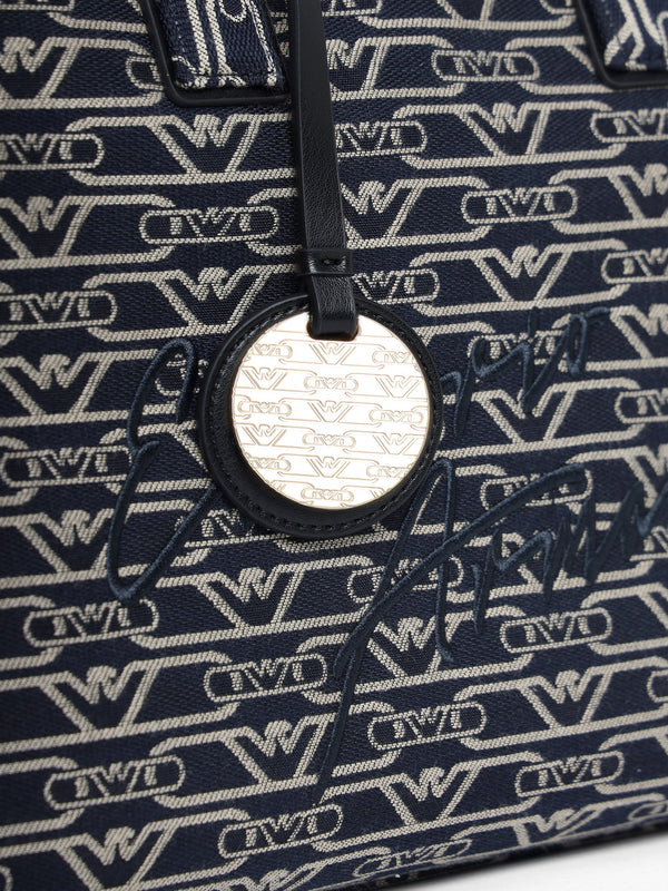 Canvas Jacquard Denim Tote Bag