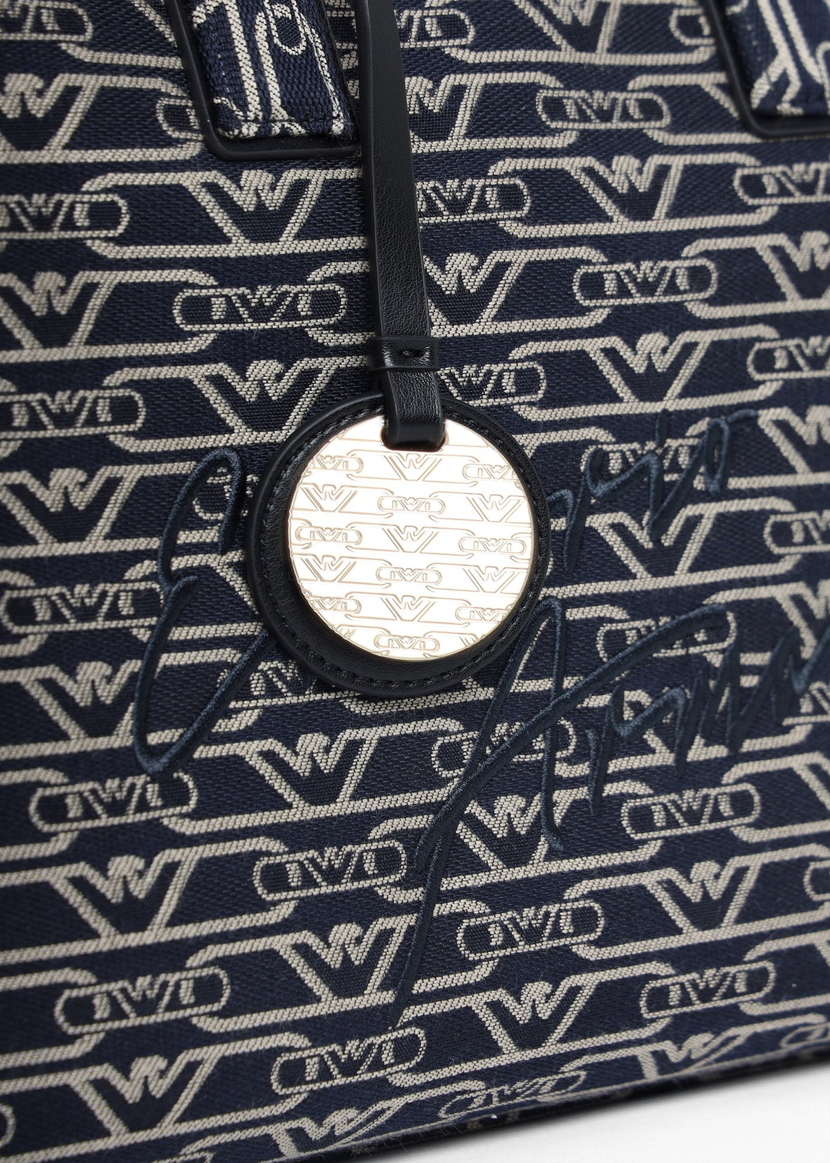 Canvas Jacquard Denim Tote Bag
