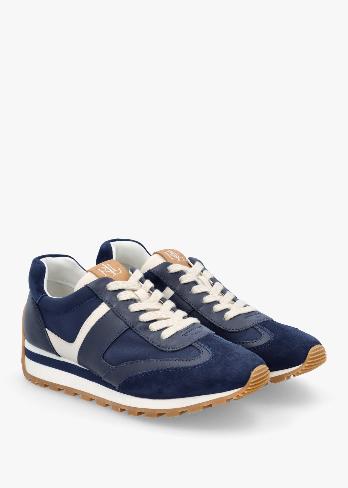 Dani Navy White Leather & Suede Trainers