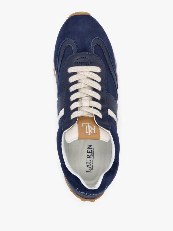Dani Navy White Leather & Suede Trainers