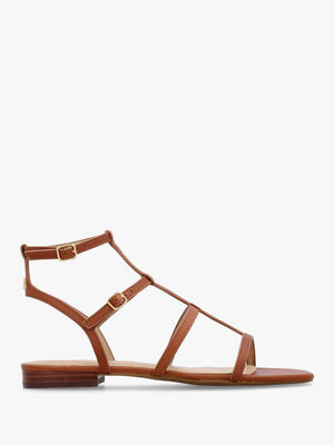 Everley Lauren Tan Leather Gladiator Sandals