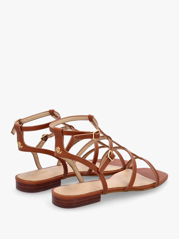 Everley Lauren Tan Leather Gladiator Sandals