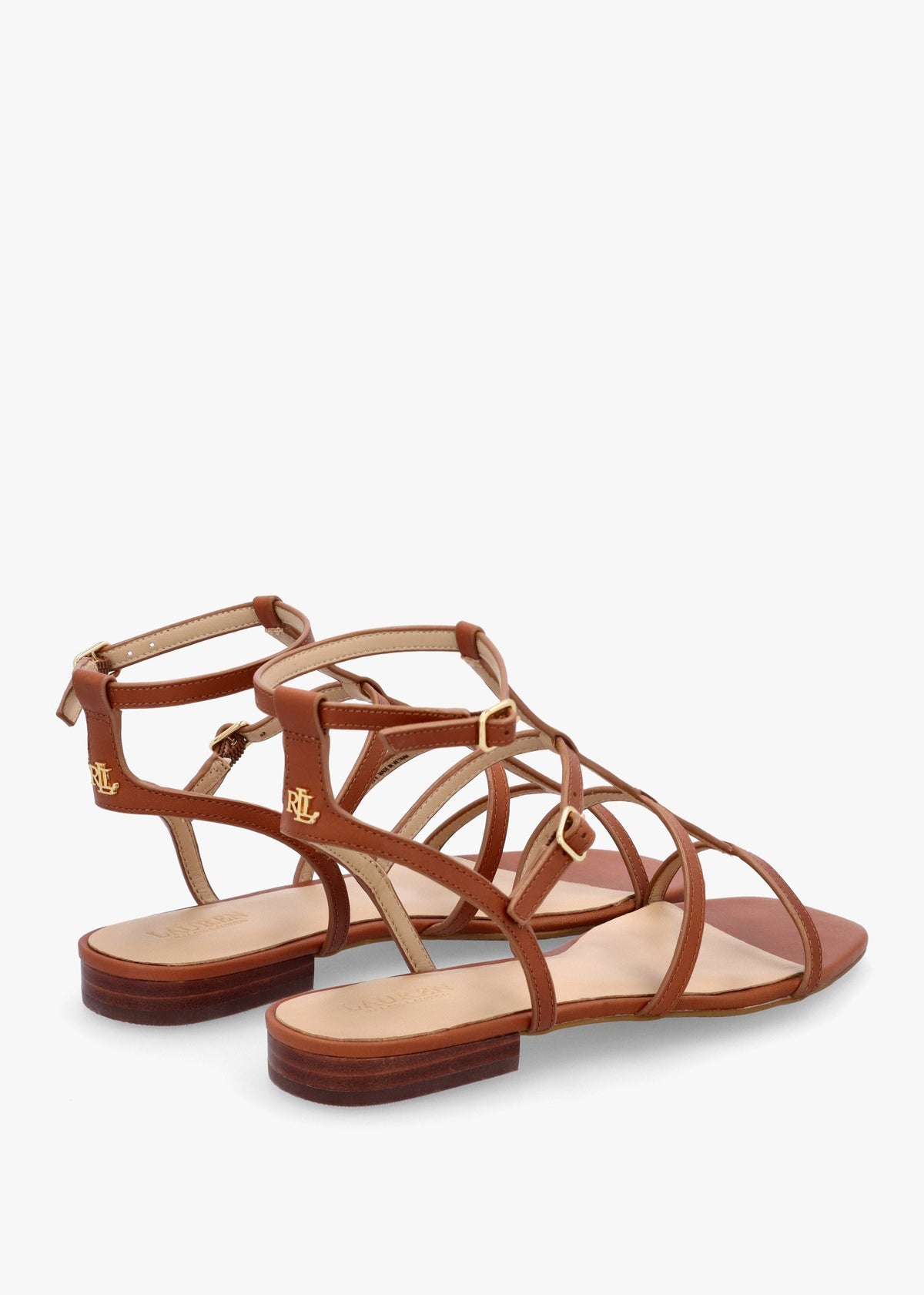 Everley Lauren Tan Leather Gladiator Sandals