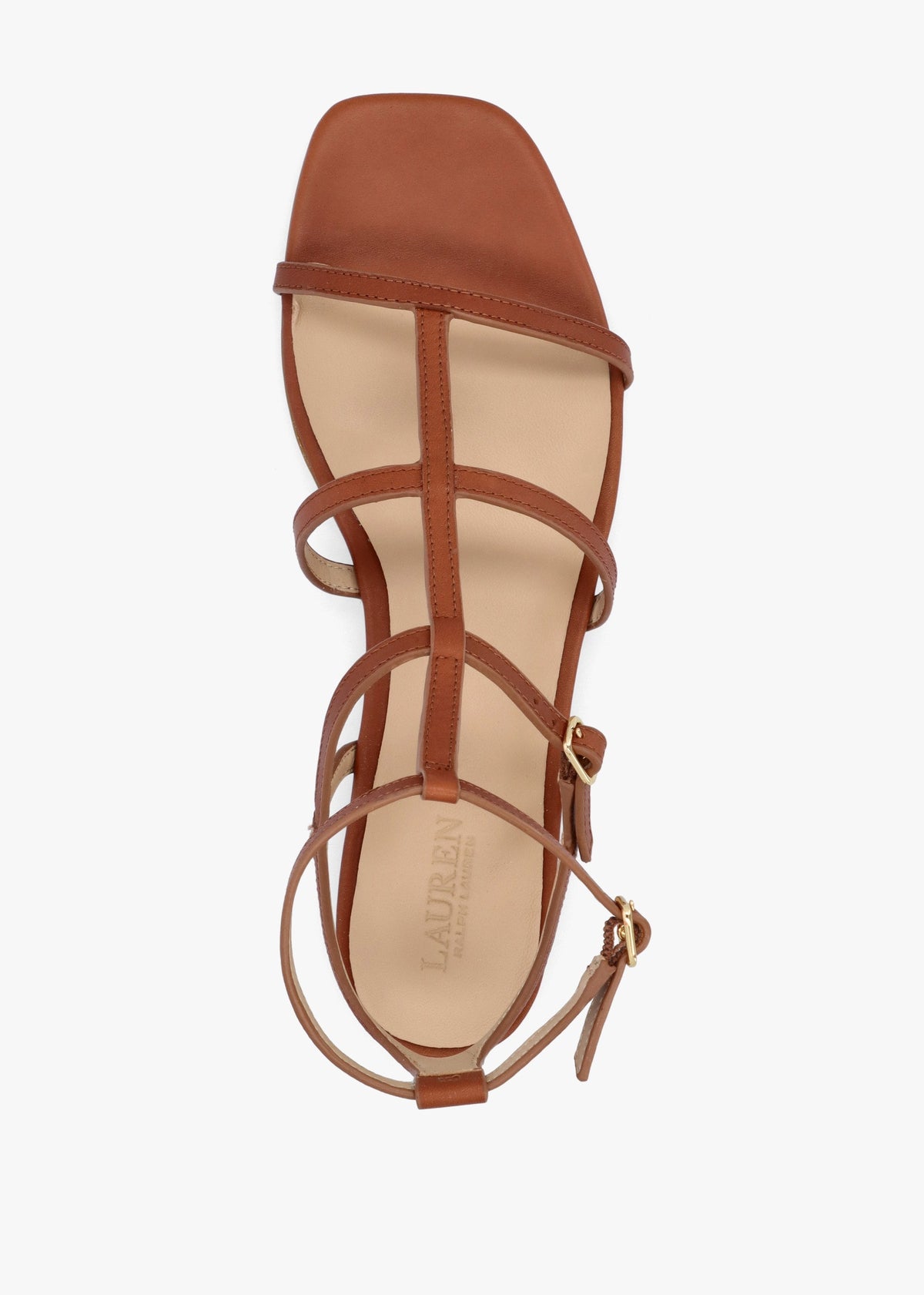 Everley Lauren Tan Leather Gladiator Sandals