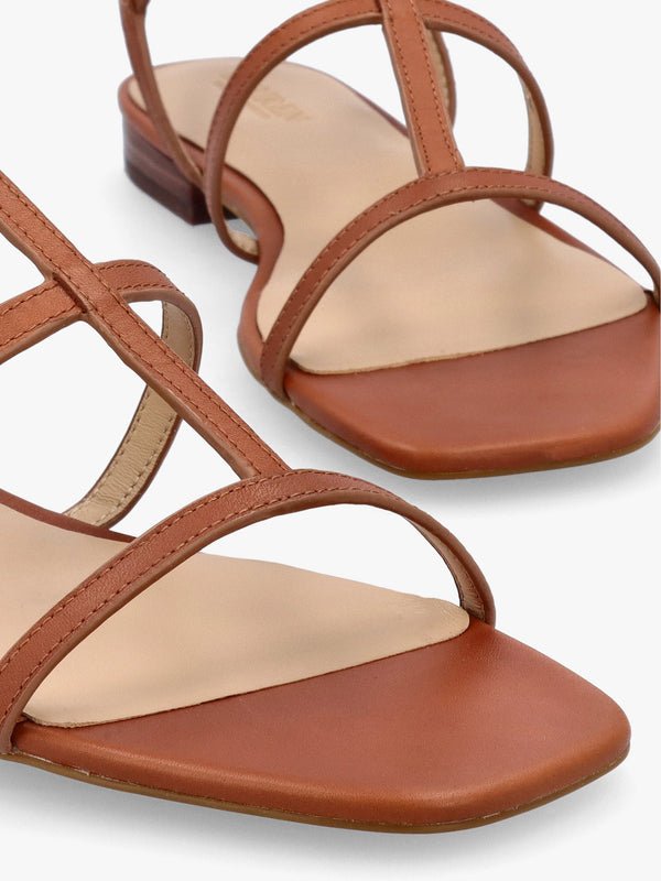 Everley Lauren Tan Leather Gladiator Sandals