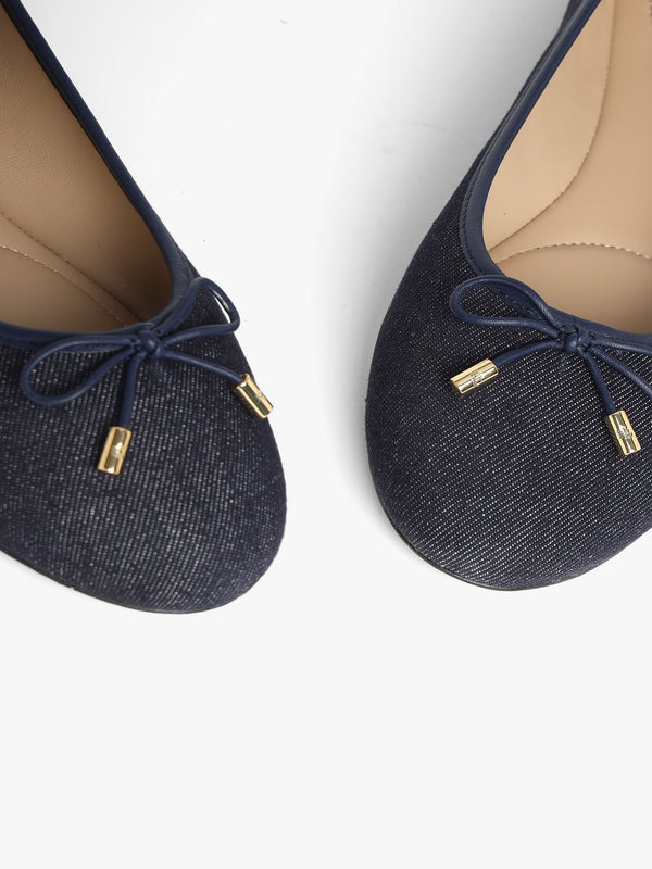 Jayna Blue Denim Ballet Pumps
