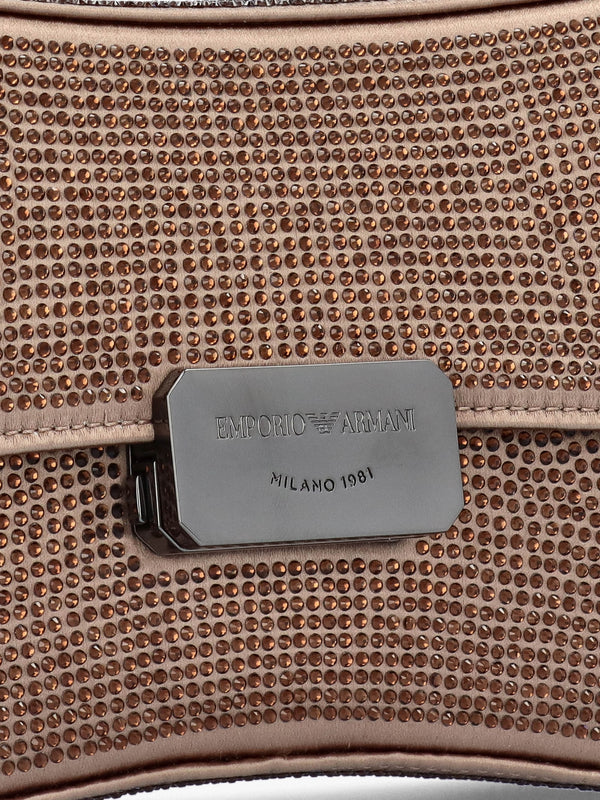 Diamante Satin Bronze Evening Bag