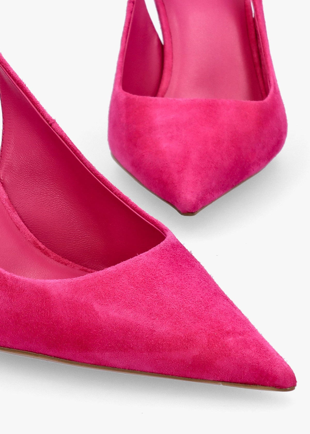 Enjoy Fuchsia Suede Mid Heel Sling Back Court Shoes