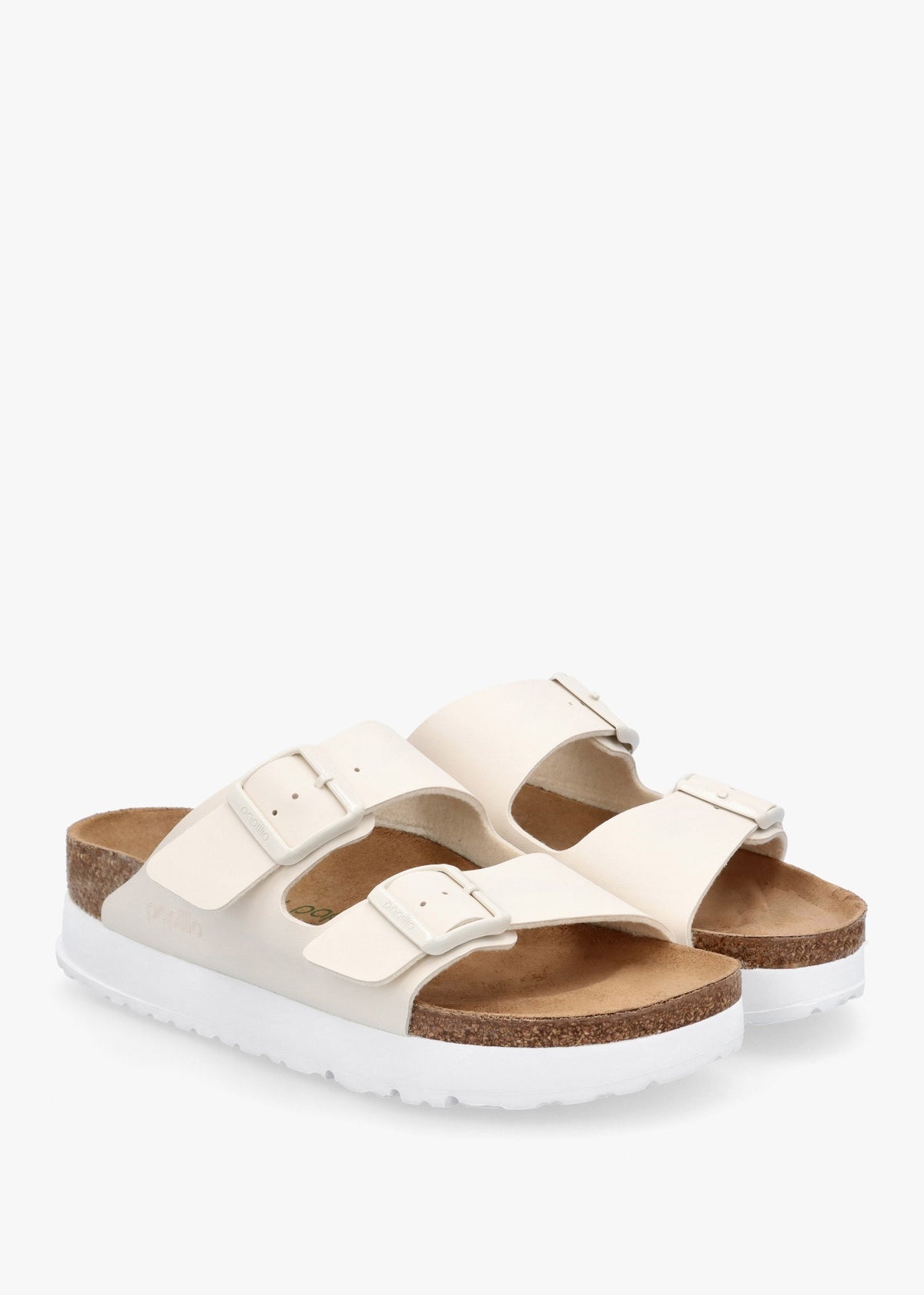 Arizona Pap Flex Platform Birko-Flor Eggshell Mules