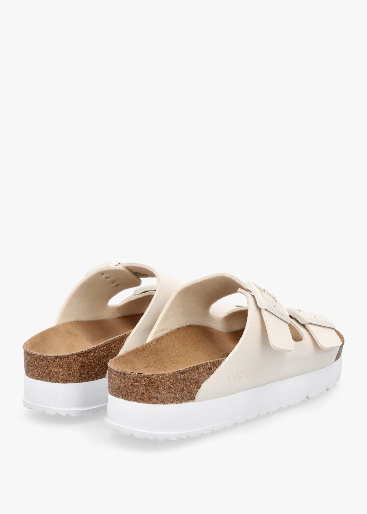 Arizona Pap Flex Platform Birko-Flor Eggshell Mules