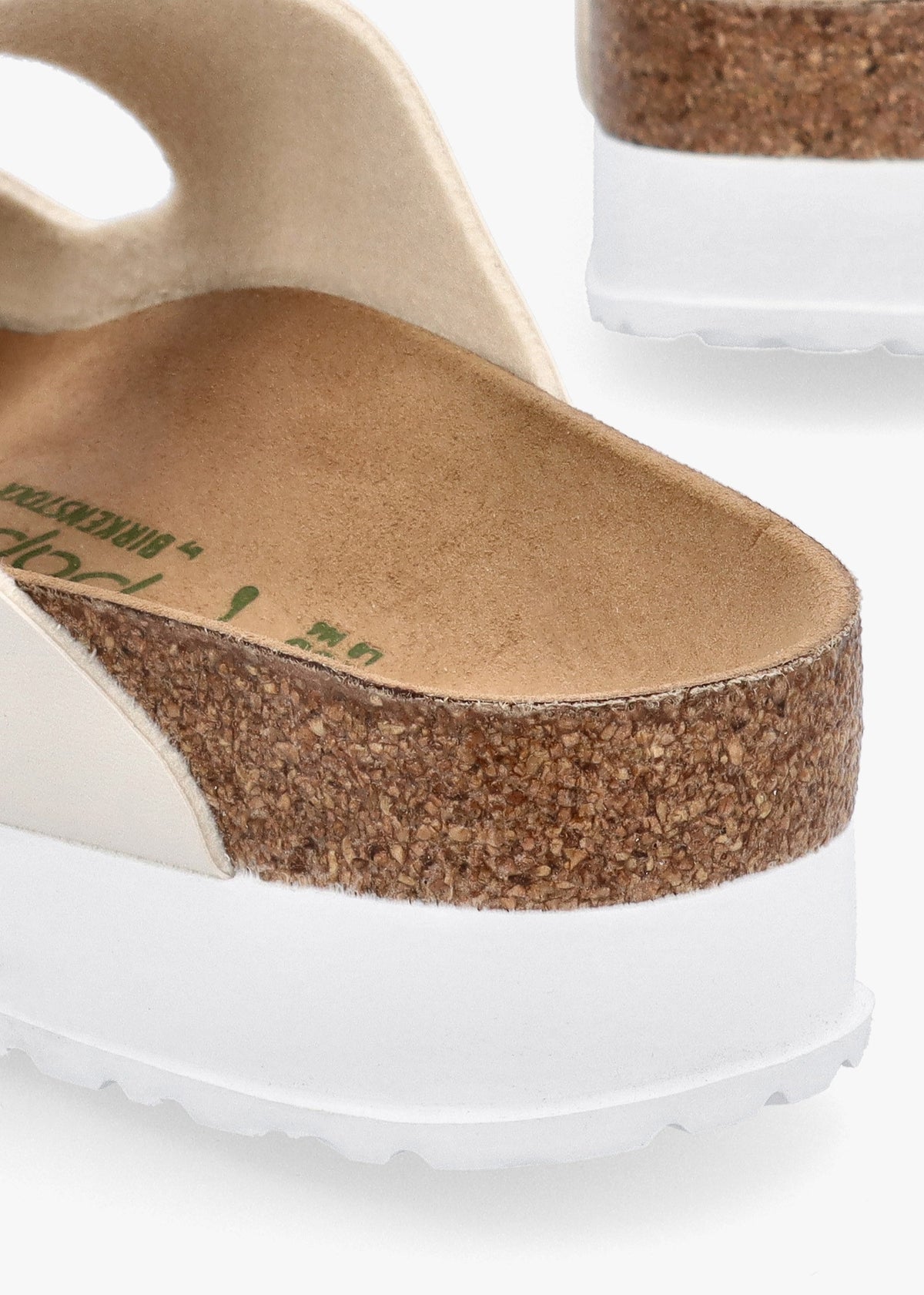 Arizona Pap Flex Platform Birko-Flor Eggshell Mules