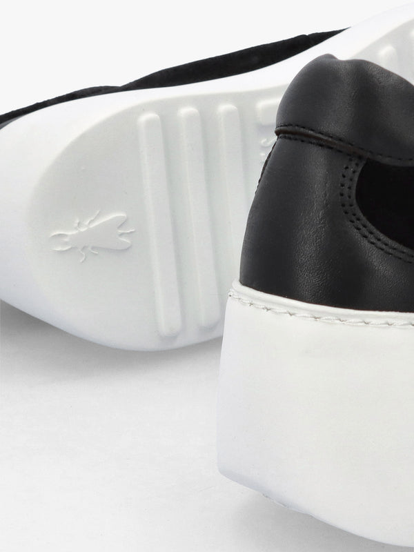 Dufy Black Suede Wedge Trainers