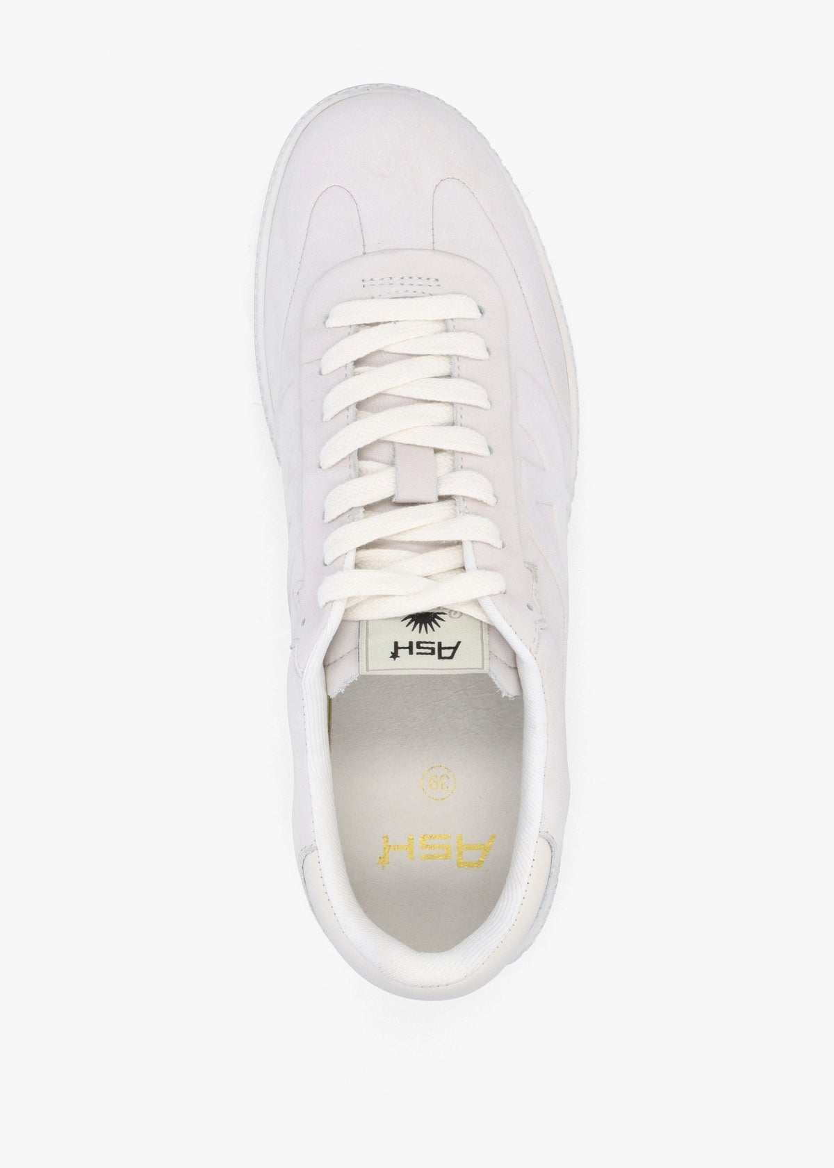 Siena Off White Nubuck Leather Trainers