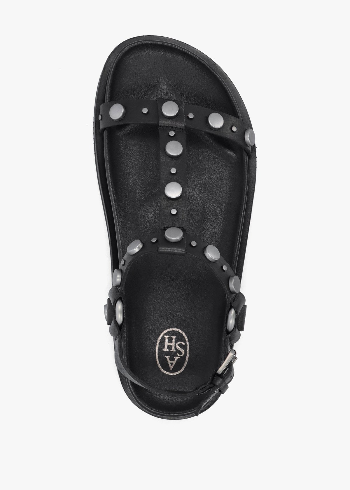 Ugo Black Leather Studded Sandals