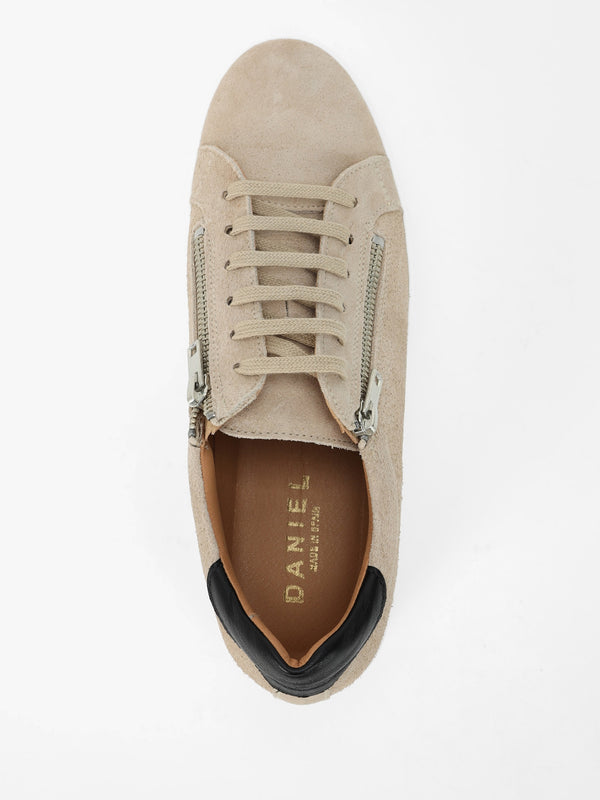 Tippy Taupe Suede Flatform Trainers