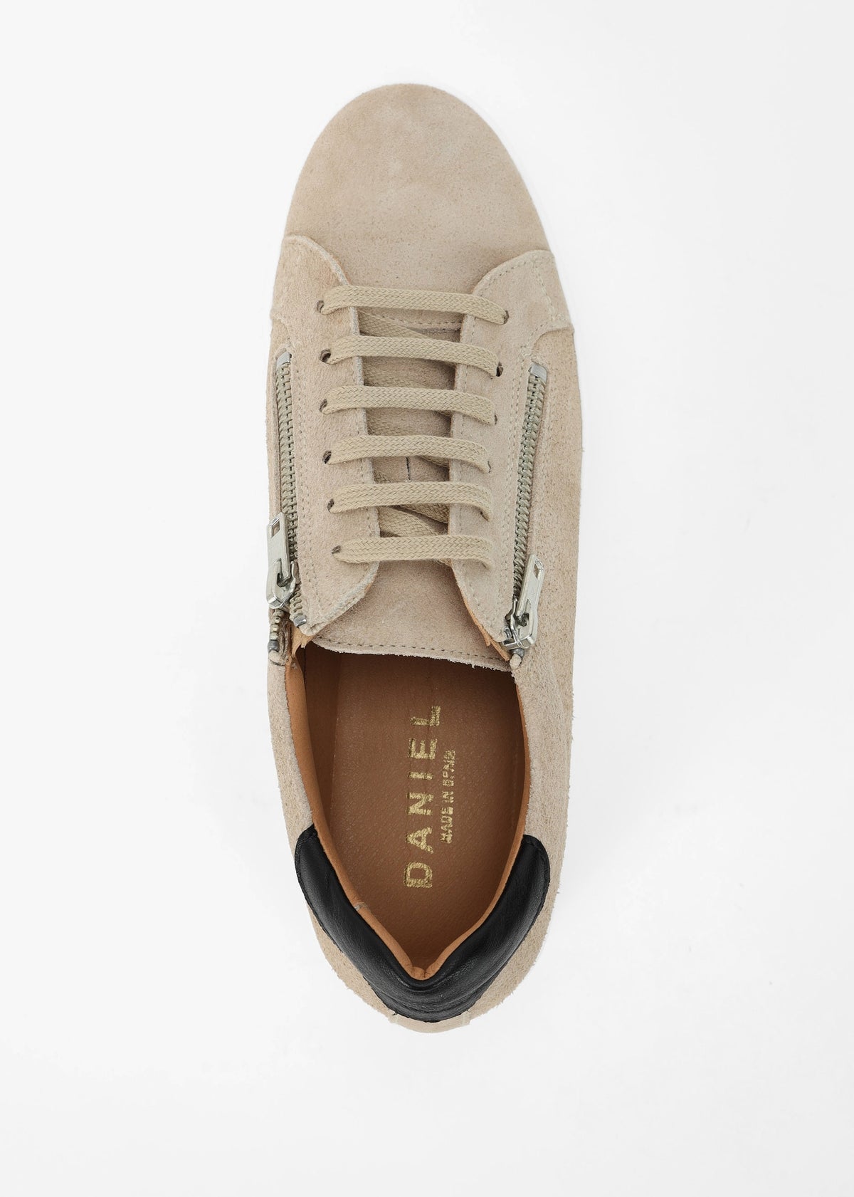 Tippy Taupe Suede Flatform Trainers