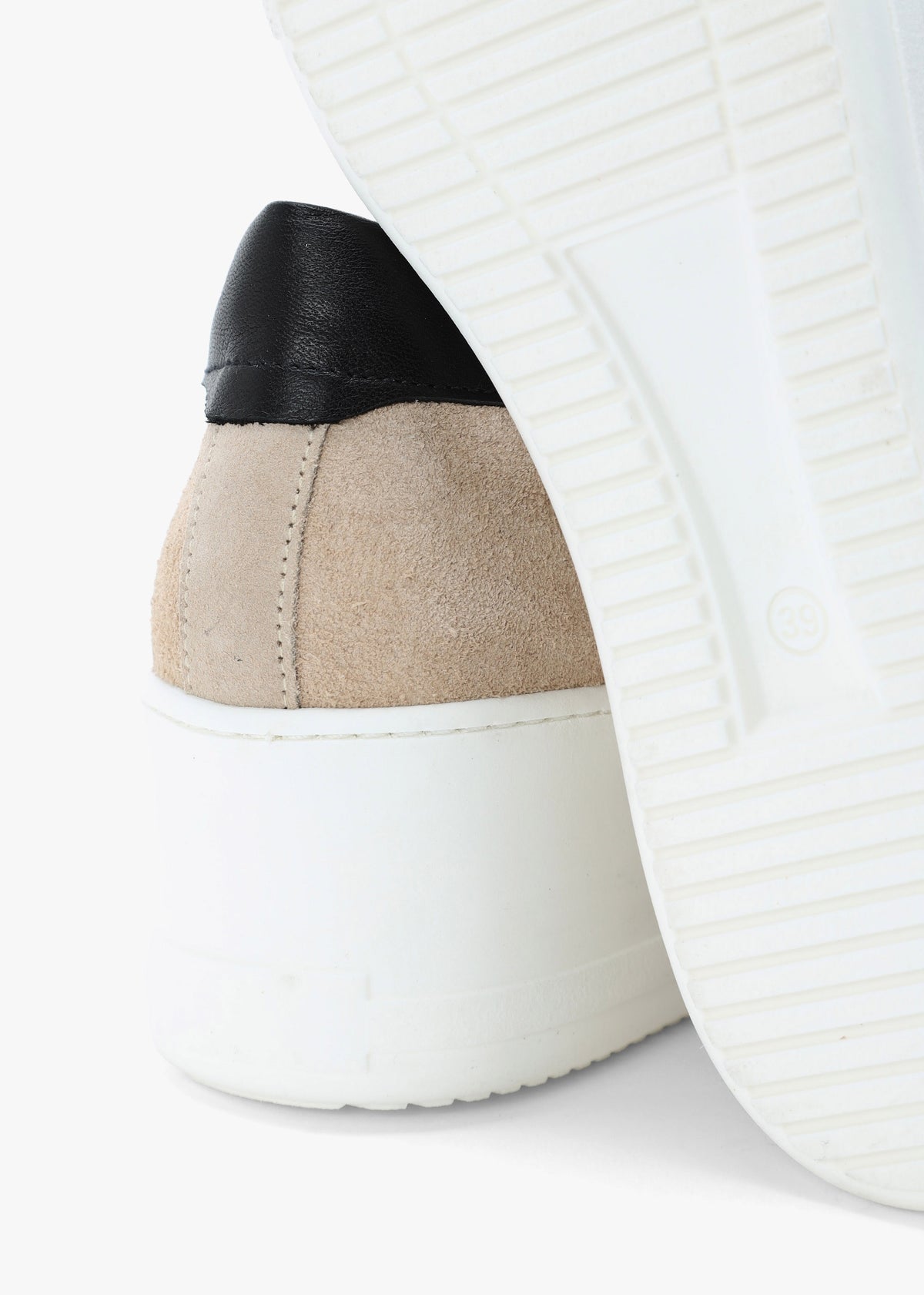 Tippy Taupe Suede Flatform Trainers