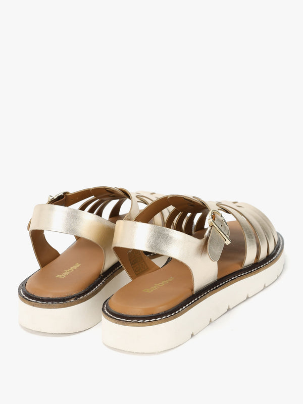 Otterburn Gold Leather Fisherman Sandals