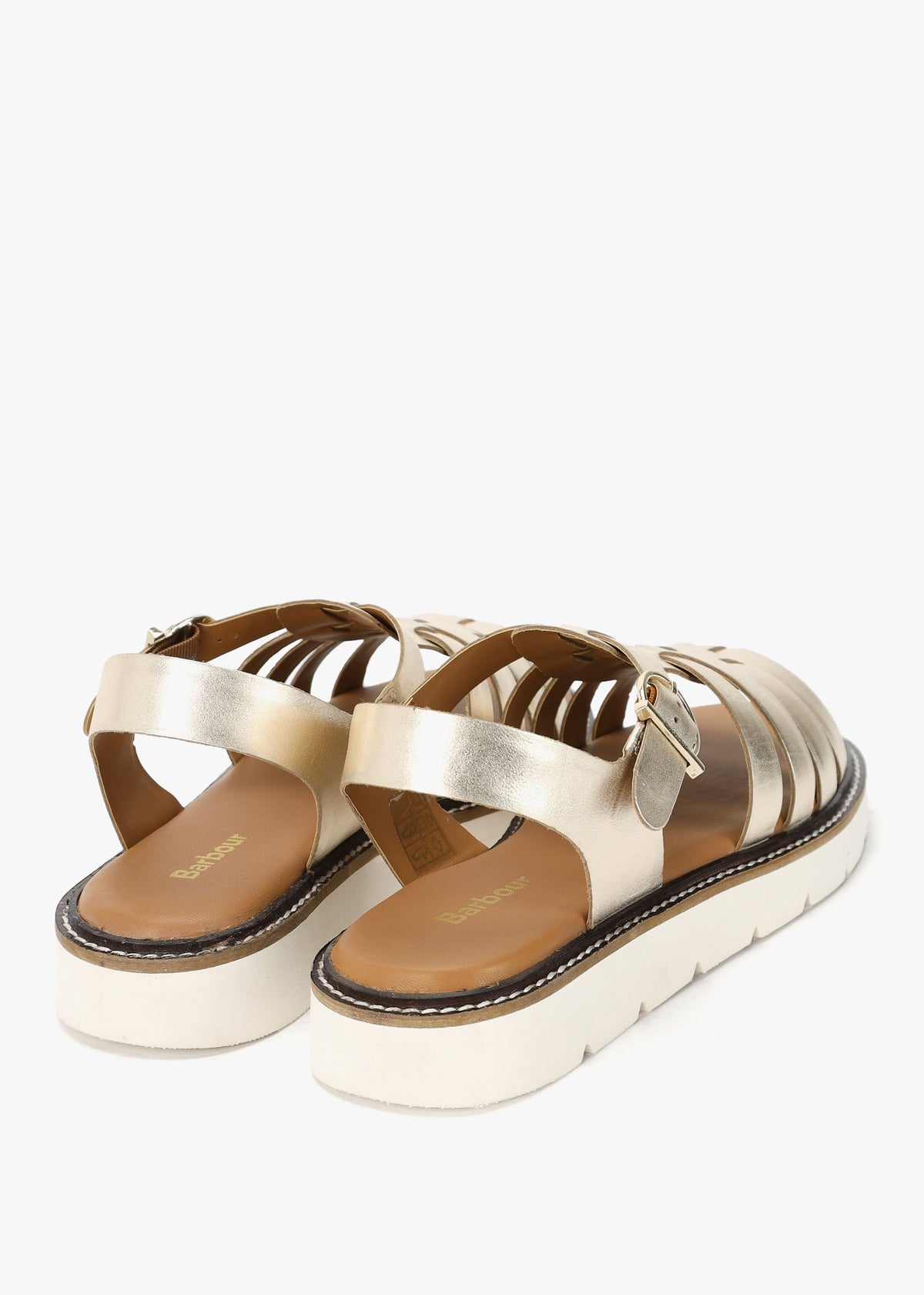 Otterburn Gold Leather Fisherman Sandals