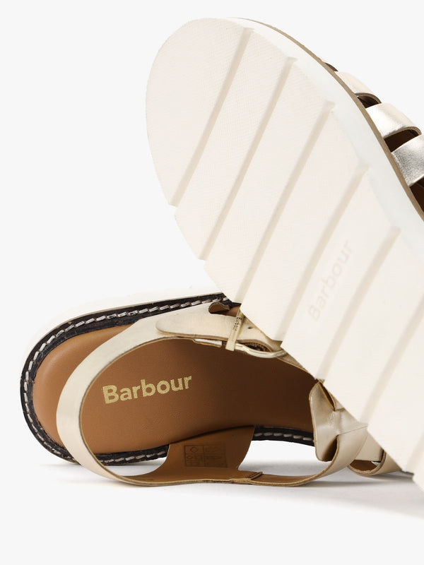 Otterburn Gold Leather Fisherman Sandals