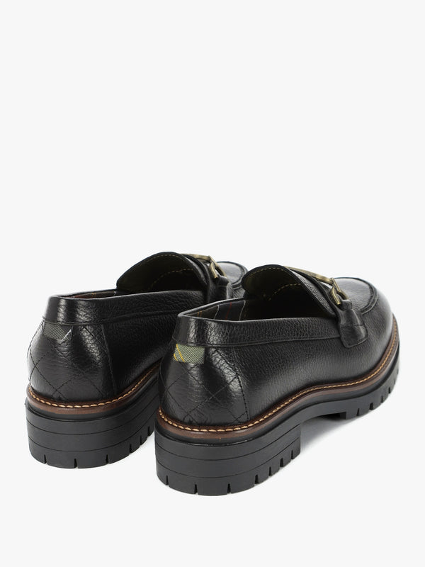Maddie Classic Black Leather Loafers