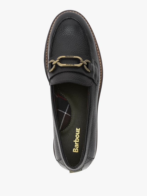 Maddie Classic Black Leather Loafers