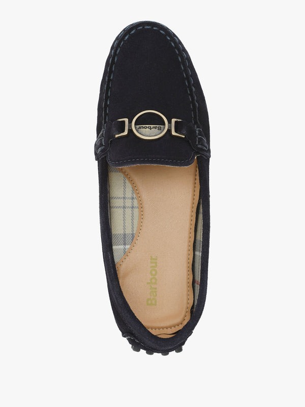 Laire Navy Suede Driving Loafers