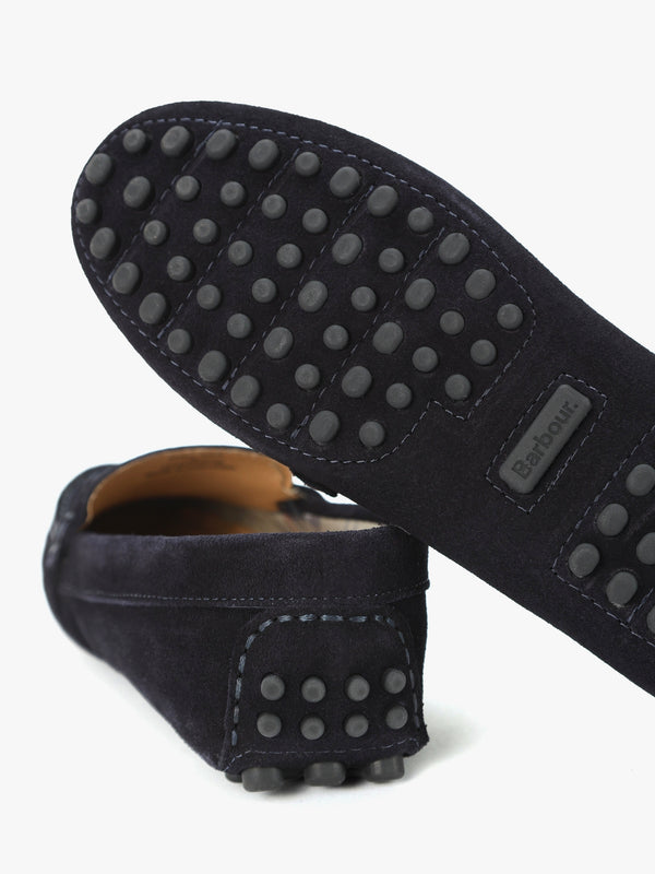 Laire Navy Suede Driving Loafers