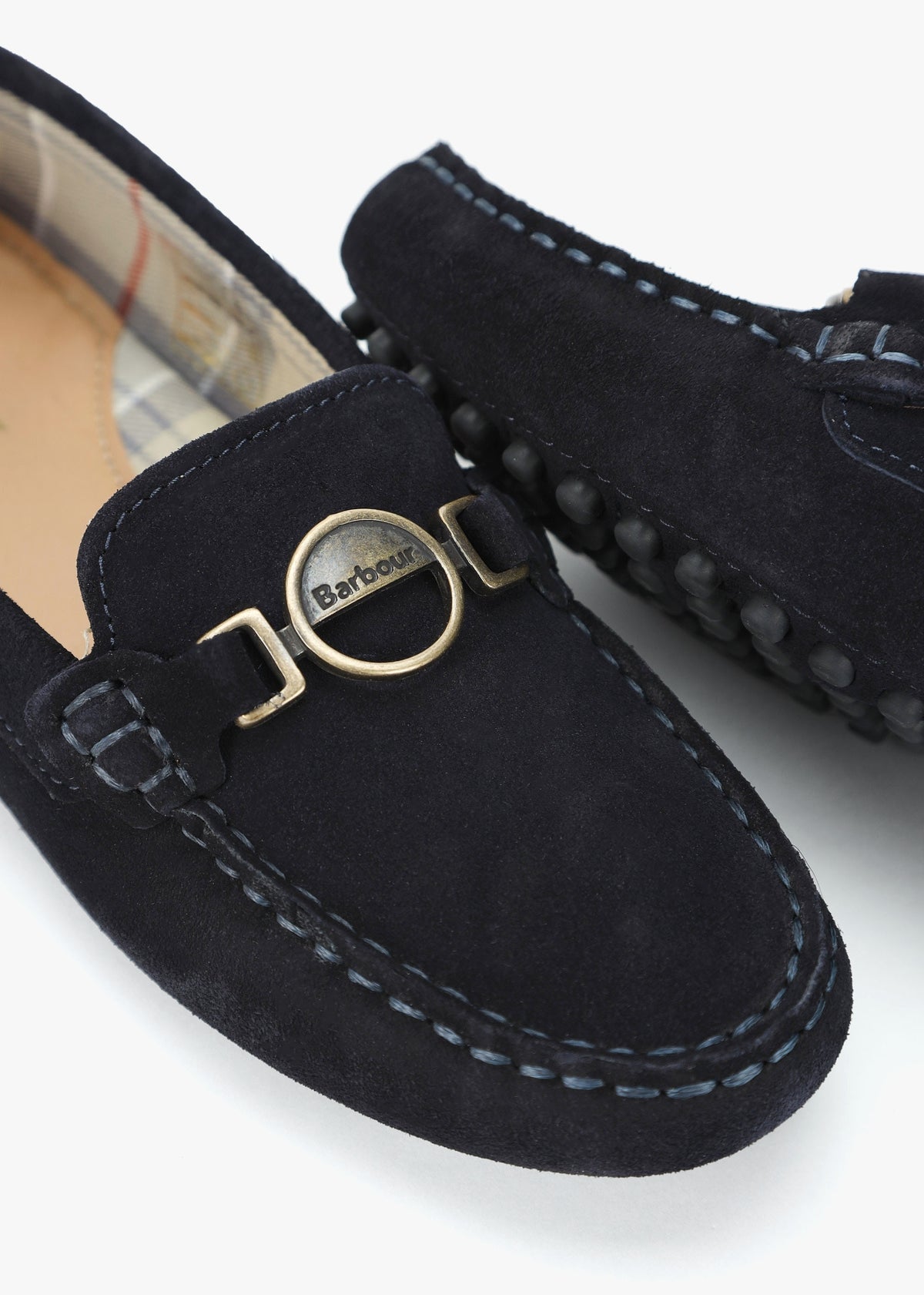 Laire Navy Suede Driving Loafers
