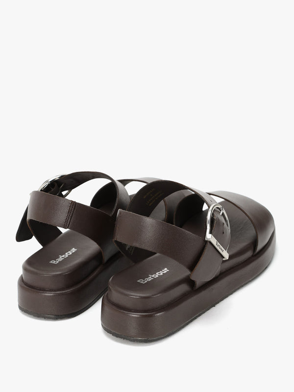 Erin Dark Brown Leather Sandals