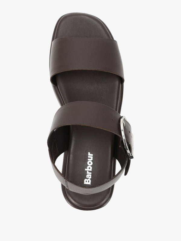 Erin Dark Brown Leather Sandals