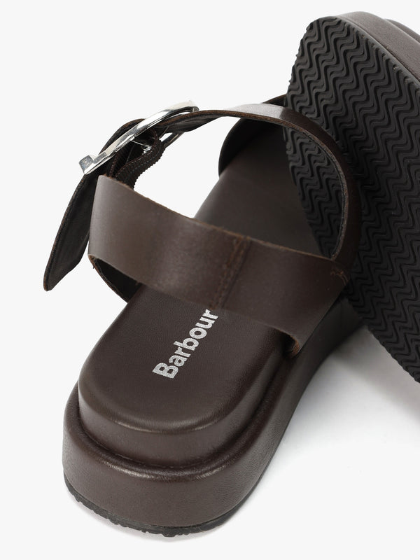 Erin Dark Brown Leather Sandals