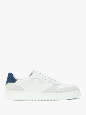 Celeste White & Chambray Leather Trainers