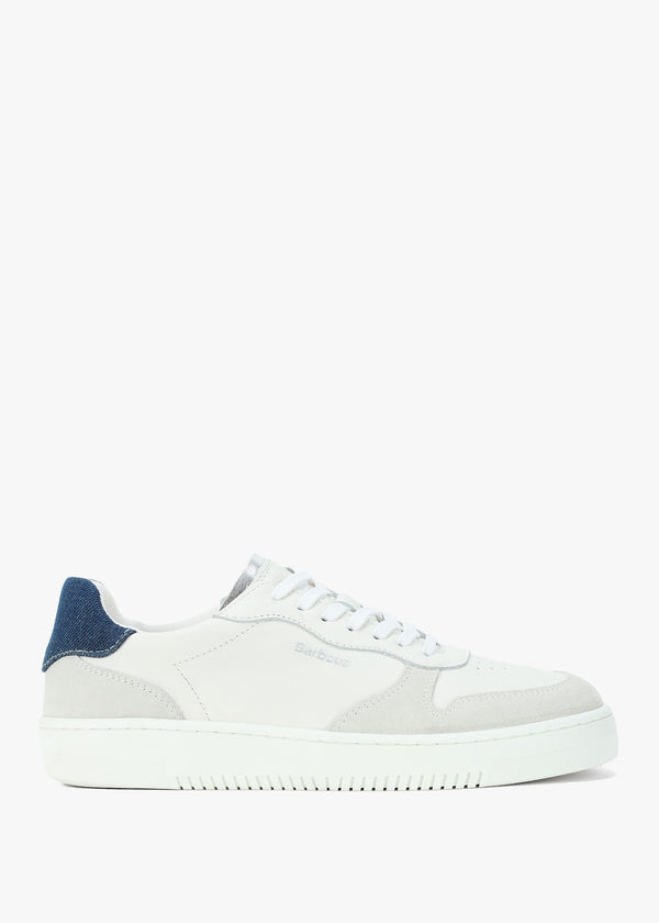 Celeste White & Chambray Leather Trainers