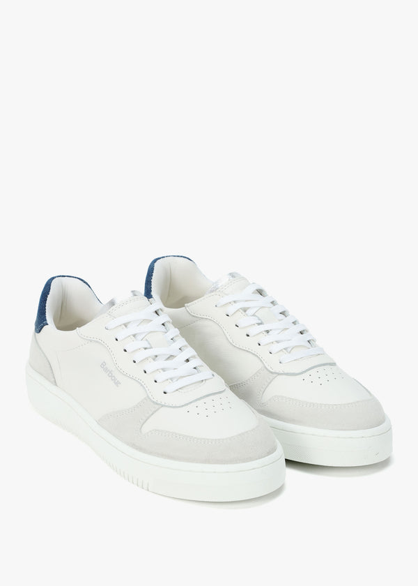 Celeste White & Chambray Leather Trainers