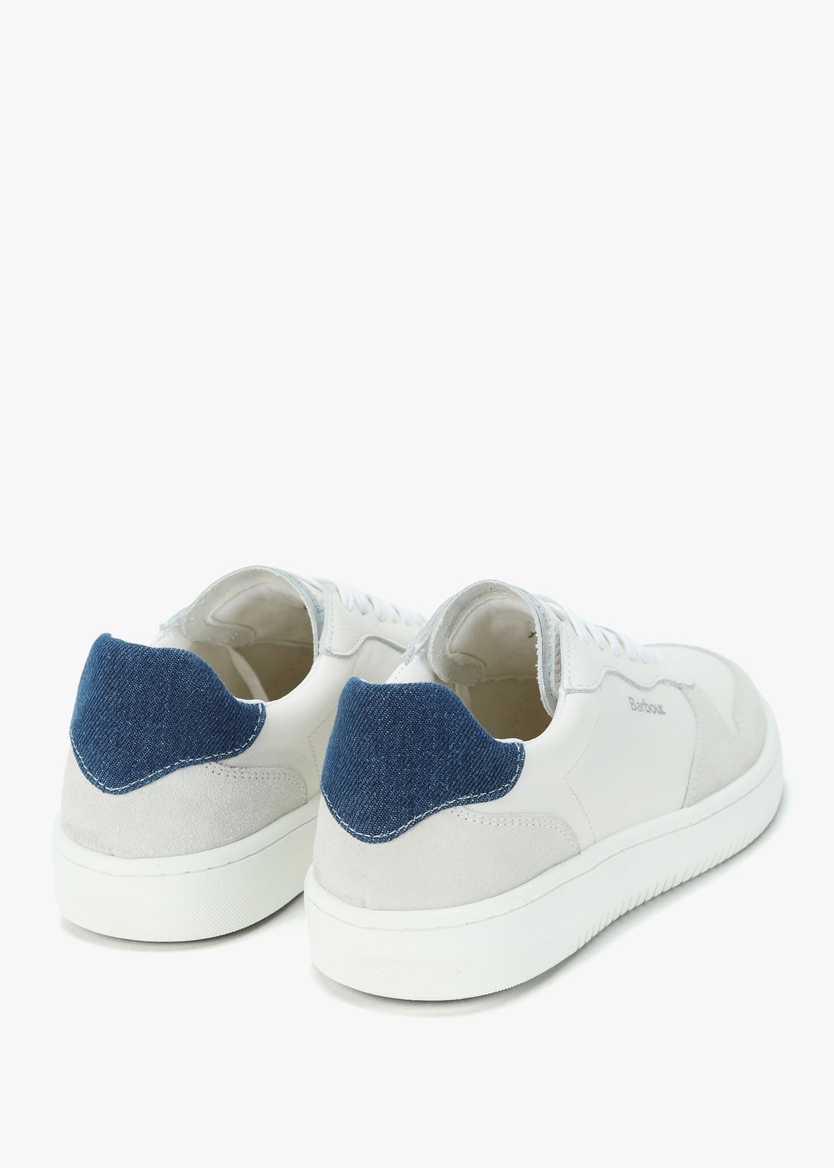Celeste White & Chambray Leather Trainers